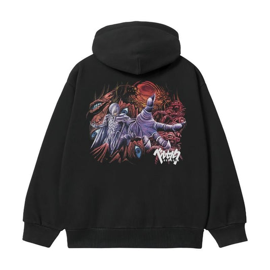 Berserk "Femto's Awakening" Heavyweight Vintage Hoodie Cotton Blend Classic Anime Sweatshirt Menswear Tops Menswear Tops Pullover Long Sleeve Casual Biker Graphic Black Oversize Oversized Baggy Crewneck