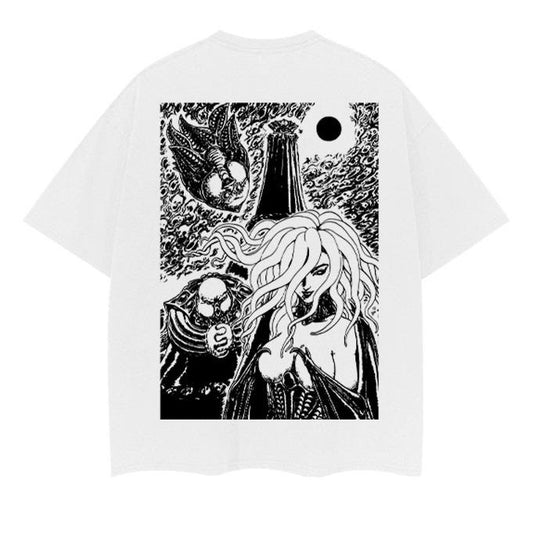 Berserk "Slan" Vintage Oversized Tee Anime T-shirt 100% Cotton Original Design Men's Top Streetwear Casual Crewneck Menswear Tshirt Tropical