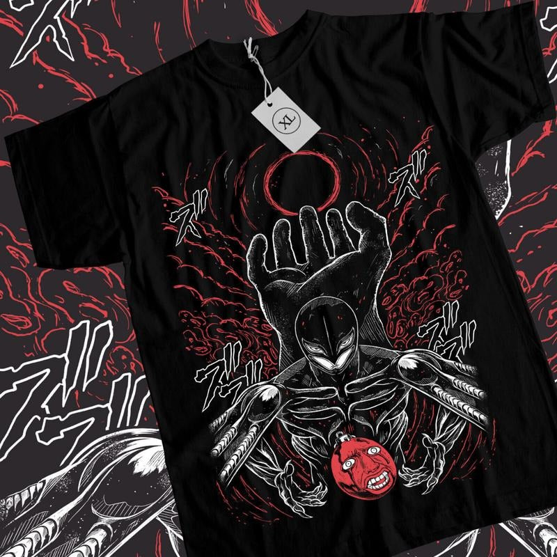 Berserk Anime T-Shirt & Sweatshirt, Griffith God Hand Graphic Tee, Anime Manga Lover Gifts Ball Cotton