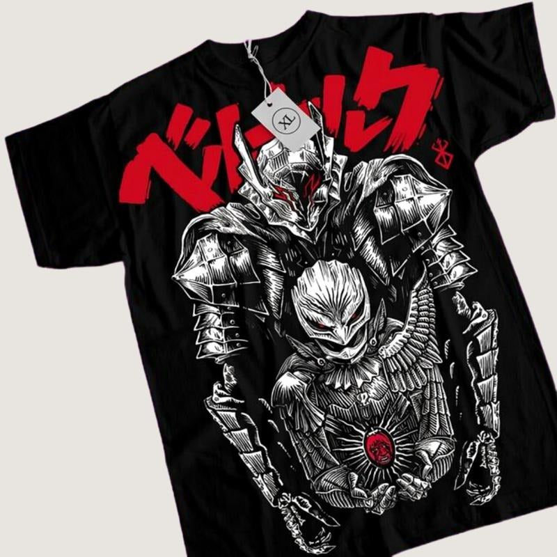 Berserk Anime T-Shirt & Sweatshirt, Guts And Griffith Berserker Armor Graphic Tee, Anime Manga Lover Gifts t shirt Cotton Dragon