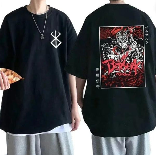 Berserk No.1 Shirt, Japanese Hot Blooded Anime Print T-Shirt, Mens Casual Streetwear 100% Cotton T-Shirt, Graphic Tee Shirt, Unisex T-Shirt, Gift For Fan, Him, Her, Crewneck Short Sleeve Shirt, Shirt Trending Top Menswear