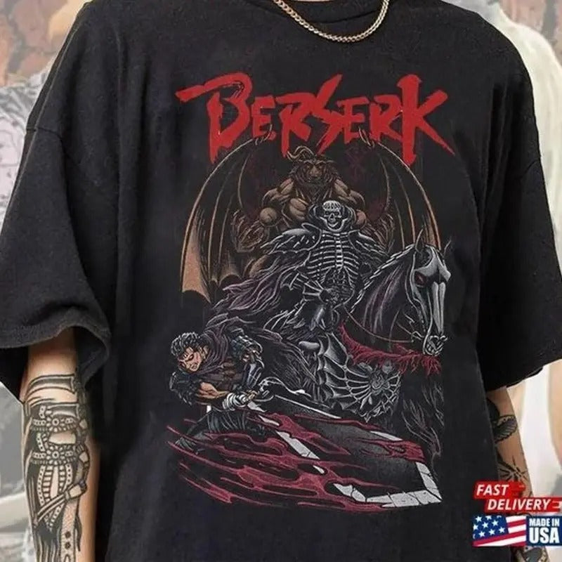 Berserk T-Shirt Japanese Anime Manga Shirt Menswear Topstyle{n002}2