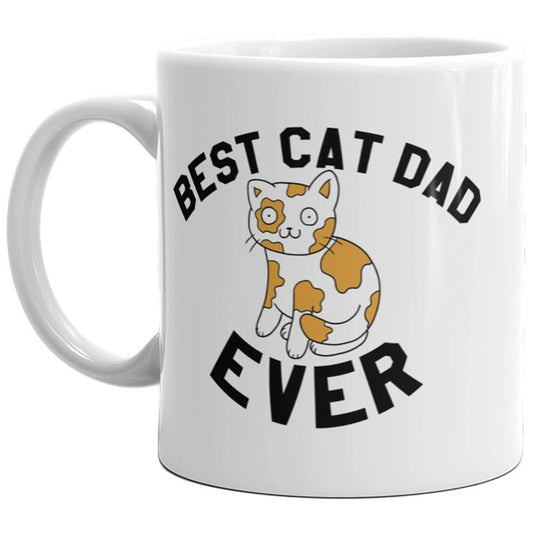 Best Cat Dad Ever Mug Funny Pet Kitty Animal Lover Furbaby Coffee Cup-11oz Funny Coffee Mugs Ceramic Printed Drinkware Cup