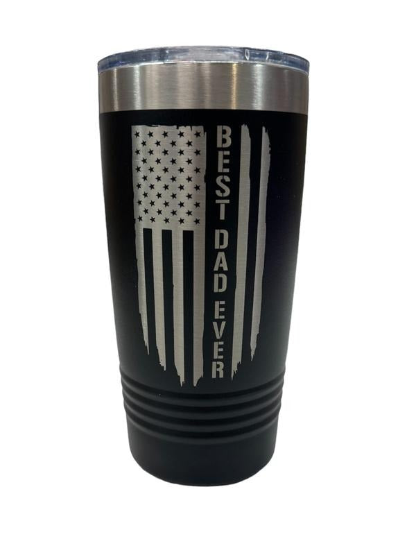 Best Dad Ever American Flag Tumbler