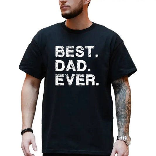 Best Dad Ever Shirt, World's Best Dad T-shirt, Appreciation Tee for Father, Son Daughter Gift for Daddy, Christmas Gifts for Husband, Classic Menswear