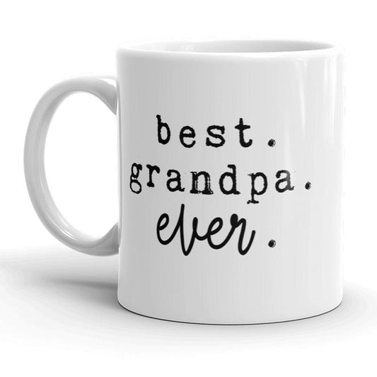 Best Grandpa Ever Mug Cute Family Grandfather Coffee Cup - 11oz Funny Coffee Mugs Ceramic Printed Drinkware Cup