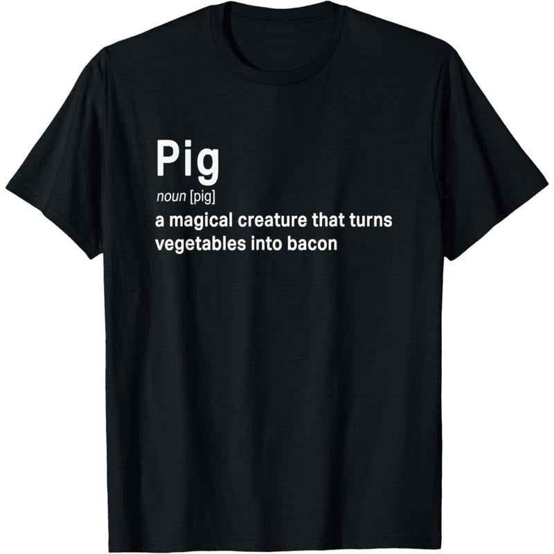 Best Hilarious Pig and Bacon Definition Funny Gift T-Shirt made in usa