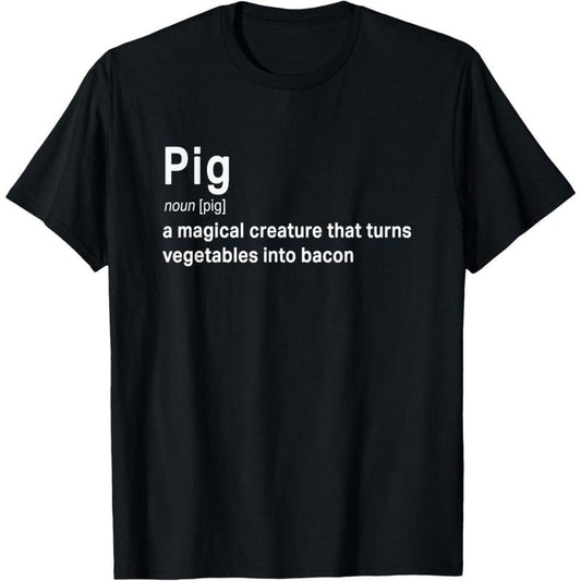 Best Hilarious Pig and Bacon Definition Funny Gift T-Shirt made in usa