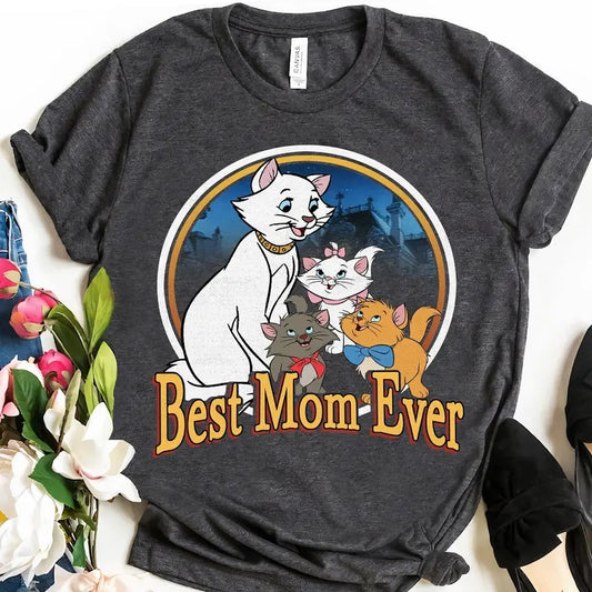 Best Mom Ever The Aristocats T-shirt Duchess Cat Mom Mother's Day Gift Ideas Shirt Gift For Mama Matching Tee land Trip