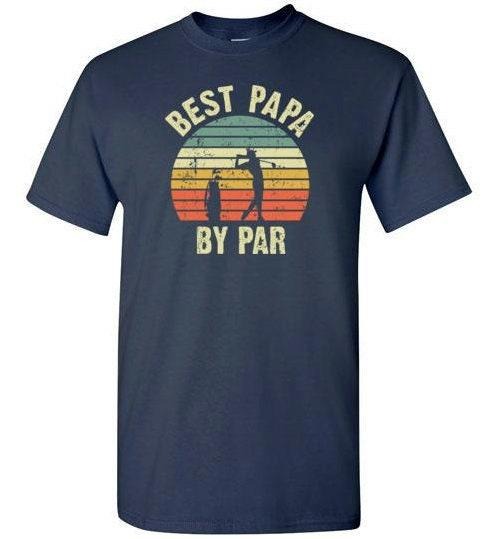 Best Papa By Par t shirt Vintage Sunset Golf Shirt For Men Birthday Or Christmas Gift For Dad That Loves Golfing Gift From Daughter Or Son Hoodie, T-shirt and sweater