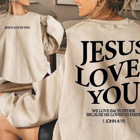 Bible Study Sweatshirt Christian Sweatshirt Jesus Hoodie Christian Hoodie Jesus Loves You Sweatshirt Christian Gift Christian Merch