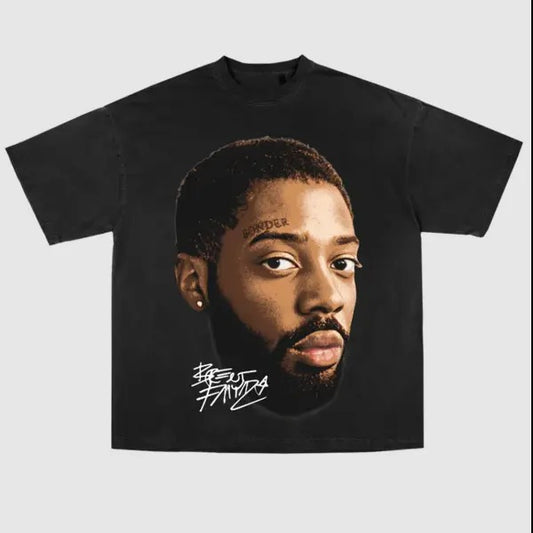 Big Face Music Brenttt Faiyaz Tee - Fayaz Graphic Print, Short Sleeve Tee, Casual Style, Ideal for Music Lovers shirts