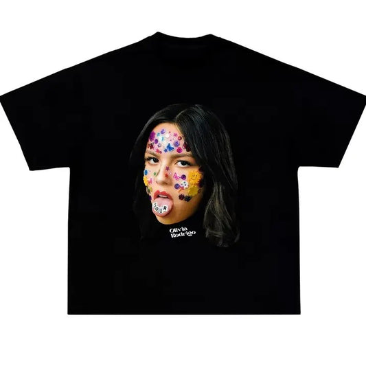 Big Face Oliviaa T-Shirt, Gift Fans Classic Cotton Top