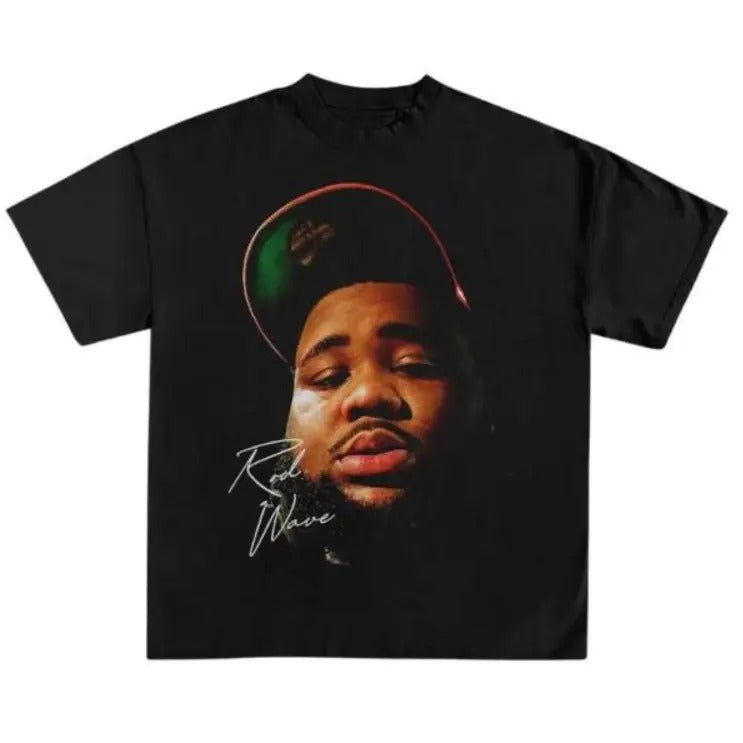 Big Face Rod Wave shirt - Rapper t shirt - hip hop shirt Classic Cotton Fabric Menswear
