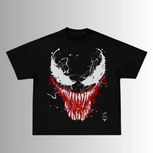Big Face VENOM Tee, Vintage VENOM Graphic T-Shirt, Halloween Shirt, Movie Shirt, Horror Film Merch, Y2k, Unisex T-Shirt, Gift For Men Women Menswear Top Underwear Tshirt Streetwear
