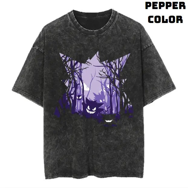 Big Gengar Vintage Tee, Gengar Shirt, Pokemon Shirt, Anime Manga Shirt, Halloween Shirt, Vintage Graphic Tee, Unisex T-Shirt, Gift For Fan Pokemon, Crewneck Short Sleeve Shirt Top Menswear Streetwear