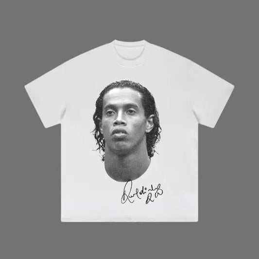 Big Head RONALDINHO YOUNG T-Shirt, RONALDINHO Vintage Tee, Unisex Soccer Shirt, Sweatshirt, Graphic Tees, Menswear Womenswear Streetwear