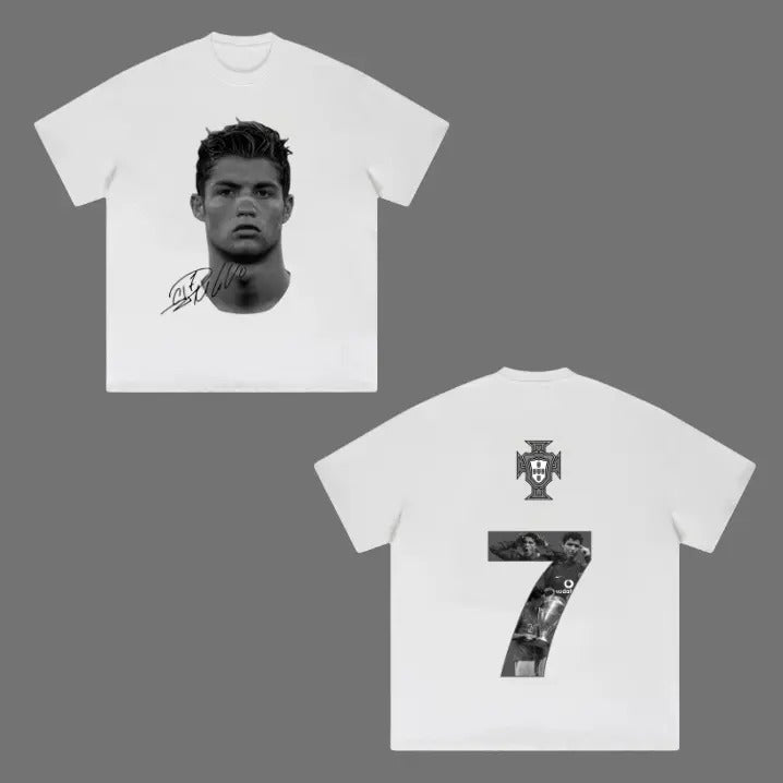 Big Head Ronaldo T-Shirt, Ronaldo 2-Sided Vintage Tee, Unisex Soccer Shirt, Sweatshirt, Graphic Tees, Menswear Womenswear Streetwear