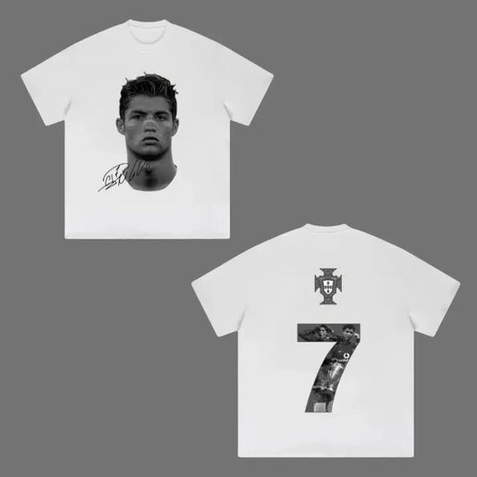 Big Head Ronaldo T-Shirt, Ronaldo 2-Sided Vintage Tee, Unisex Soccer Shirt, Sweatshirt, Graphic Tees, Menswear Womenswear Streetwear