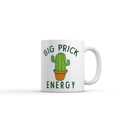 Big Prick Energy Mug Funny Sarcastic Cactus Graphic Novelty Coffee Cup-11oz Funny Coffee Mugs Ceramic Printed Drinkware Cup