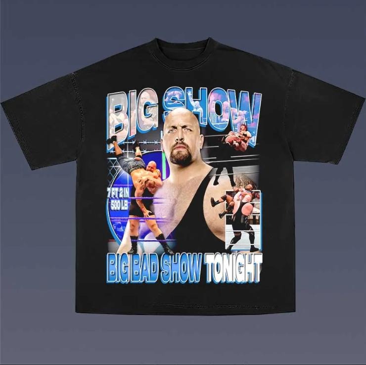 Big Show Vintage Graphic Tees, Wrestling Tshirt, WWE Shirts, Masters 2025 Merch, Unisex Vacation Outfits Men Clothing Gifts Women Streetwear