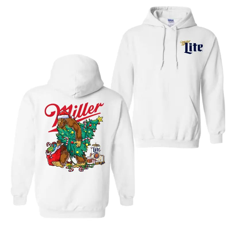 Bigfoot Christmas Tree Lights Xmas Boys Men Sasquatch Lovers Hoodie T-Shirt, For Men And Women, Trendy Shirt