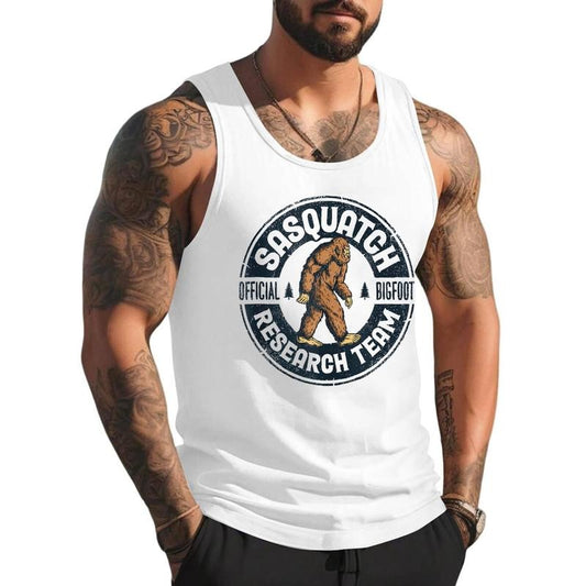 Bigfoot Research Team Retro Vintage Sasquatch Men Women Unisex Tank Top, Cotton, Size S-3XL