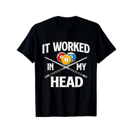 Billiards Print Men's Cotton T-shirt, Graphic Tee Men's Outdoor Clothes, Men's Clothing, Casual Short Sleeve Crew Neck T-shirt, Tops For Men, Gift For Men made in usastyle{n002}5