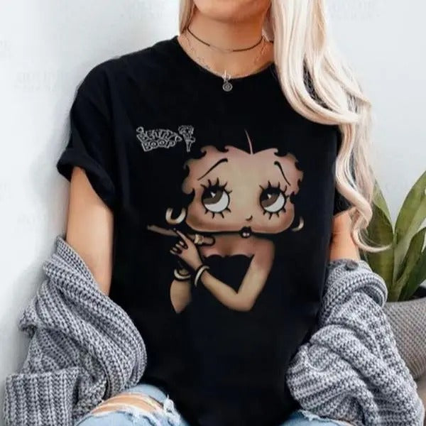 Black Betty Boop Shirt, Betty Boop T-Shirt, Betty Boop Fan Shirt, Betty Boop Sweatshirt, Gift For Betty Boop Lovers