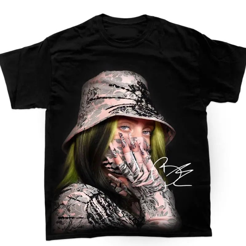 Black Billieee Green Hair Graphic T-Shirt Gift Shirt For Fans