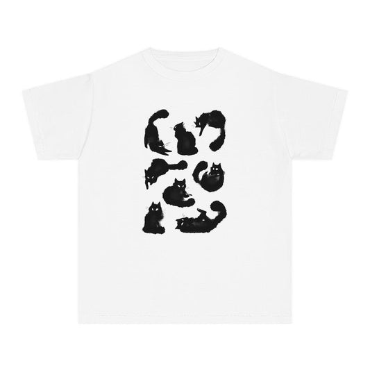 Black Cats Spooky Baby Tee, Halloween Vintage Y2k Top, Goth Punk Baby Tee, Baby Tee Y2k, 90s Retro Graphic Top