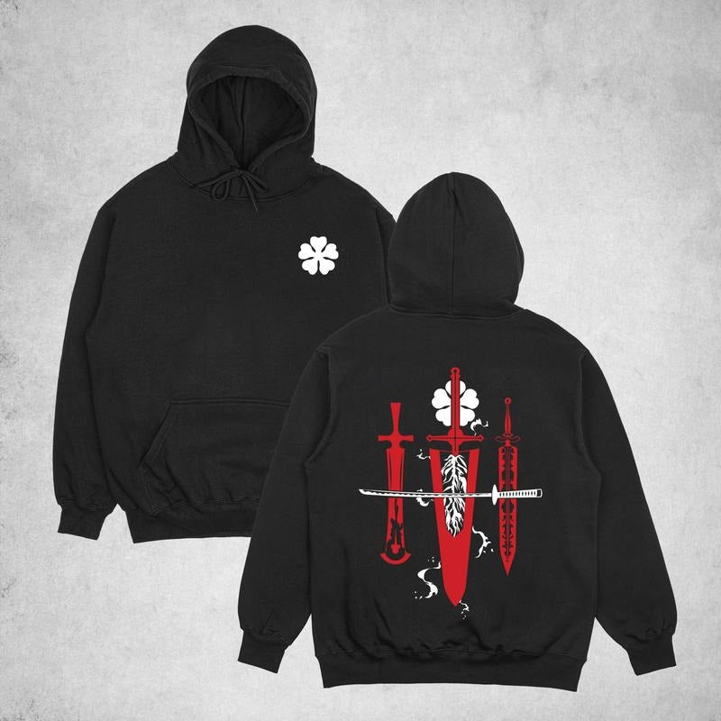 Black Clover 5, Anime Hoodie, Unisex Crewneck Basic T-Shirt T-shirt Hoodies & Sweatshirts