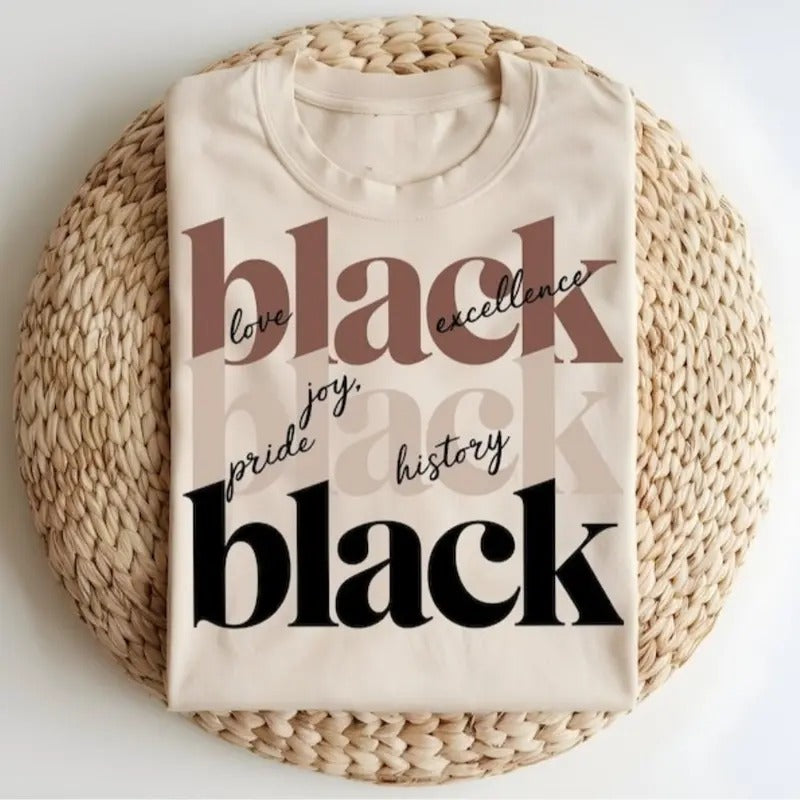 Black History Love Joy Excellence Pride Shirt, Black History Month Sweater, African American Tee