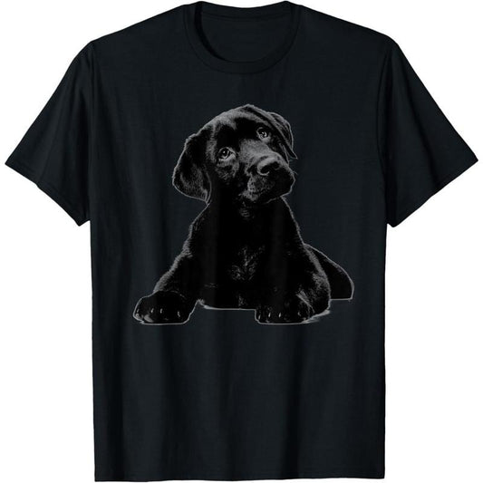 Black Lab Puppy Dog Shirt Graphic Tees Men - Dog Mom Shirt T-Shirt  made in usa