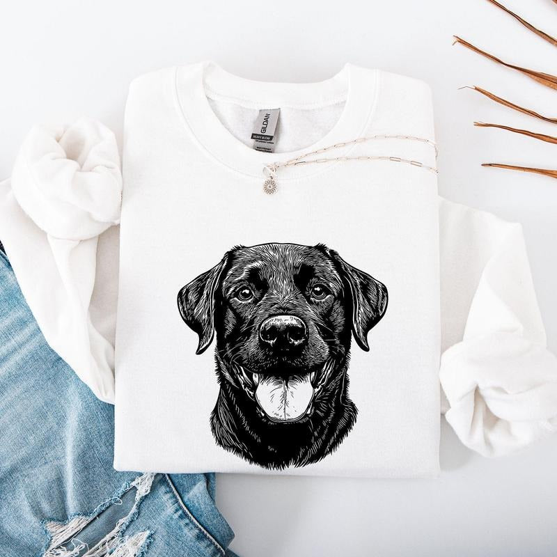 Black Lab, Labrador , Dog Lover Apparel, Pet, Dog Breed, Cute Sweatshirt, Crew Neck, Women's, Crewneck