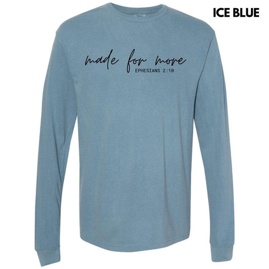 Black Made For More Long Sleeve Comfort Colors T-Shirt 'NLB'