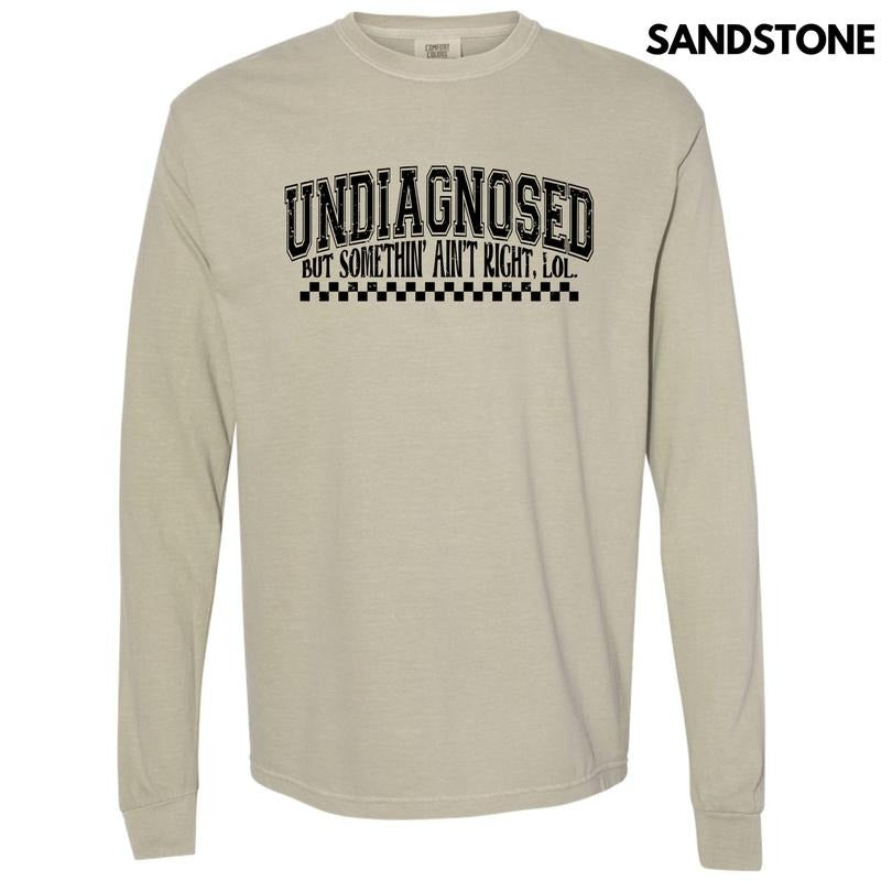 Black Undiagnosed Long Sleeve Comfort Colors T-Shirt 'NLB'