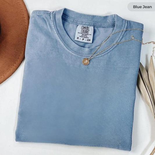 Blank Comfort Colors Shirts, %100 Cotton Trendy Comfort Colors Shirts , Soft Colored Blank Washed T-Shirts Top Womenswear Streetwear Summer Tshirt