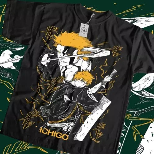 Bleach Ichigo Kurosaki Manga New T-shirt,Anime,Manga,Graphic Tee All Size