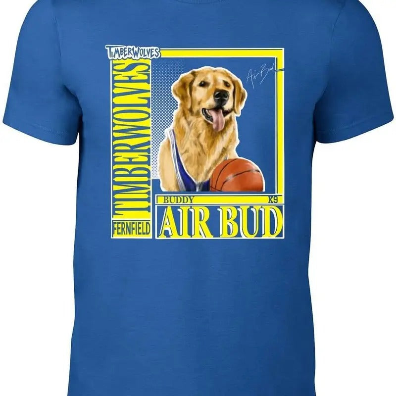Blue Air Bud Buddy Fernfield Timberwolves T-Shirt