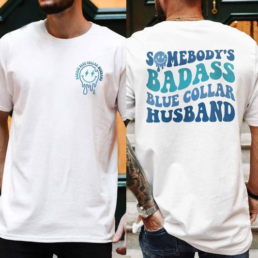 Blue Collar Husband Shirt for Men, Funny Shirt for Husband T-Shirt, Husband Gifts For Men, Christmas Gifts for Husband, Blue Collar T-Shirt