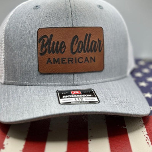 Blue Collar, leatherette patch hat, American, Blue Collar American