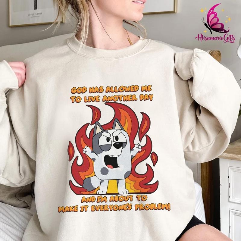 Blue Muffin Emotions Sweatshirt, Muffin Madness, Muffin Bluey Sweatshirt, Muffin Funny Sweatshirt, Muffin Bingo Sweatshirt Dog Cartoon, Cute Muffin Heeler Sweatshirt