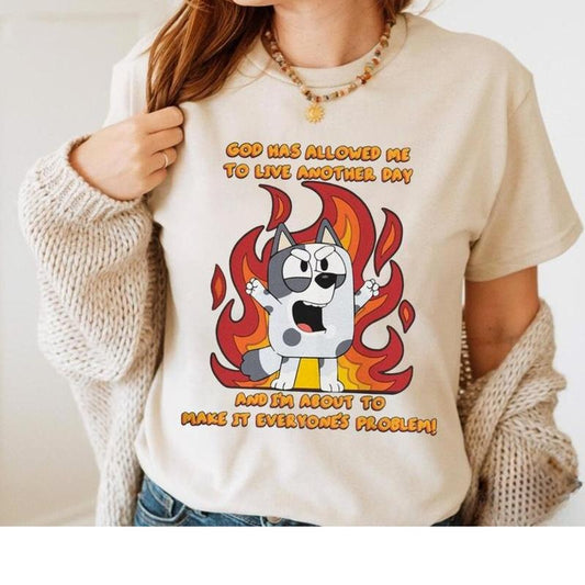 Blue Muffin Emotions T-Shirt DRG, Blue Dog Family T-Shirt DRG, Muffin Madness T-Shirt DRG, Blue Dog Cartoon T-Shirt, Blue Dog Birthday Party T-Shirt