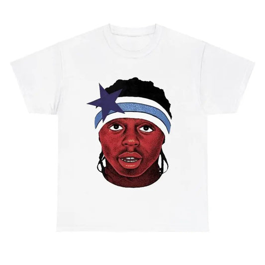Blue Star Lil Wayneeee Big Face Star T-shirts graphic tee