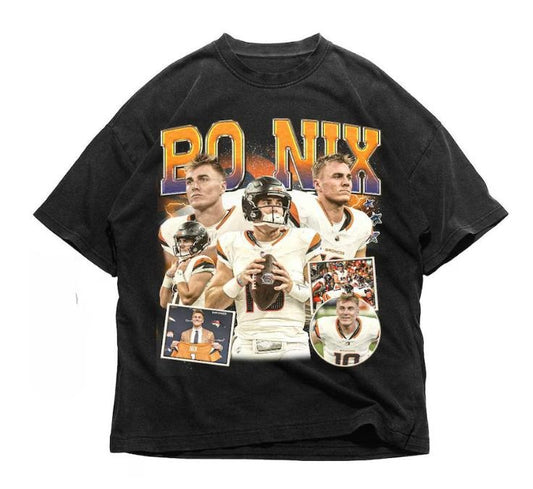 Bo Nix Shirt, Football American Graphic Vintage, Football 90s Bootleg Inspired Gift Fan Unisex Shirt, Hoodie, Sweatshirt Tropical