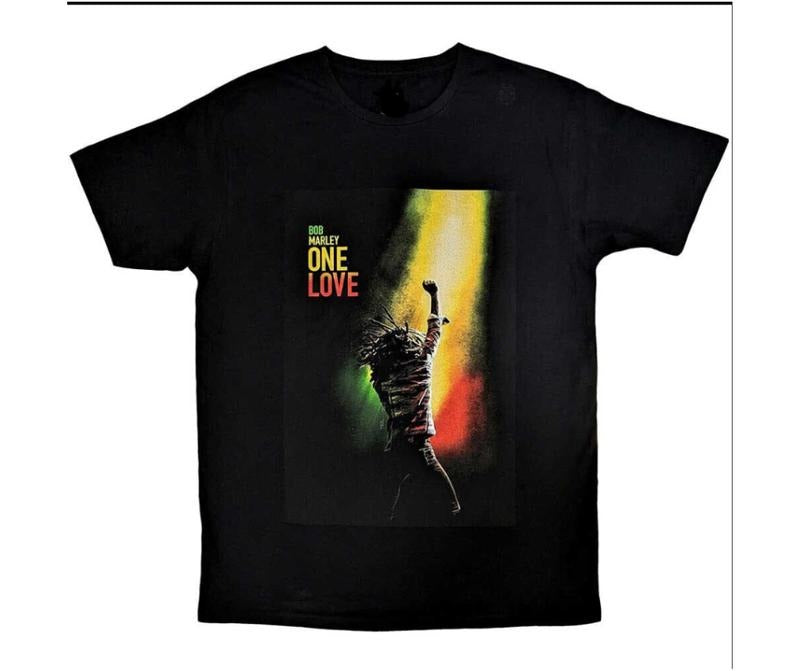 Bob Marley T-Shirt - One Love Movie - Black t-shirt