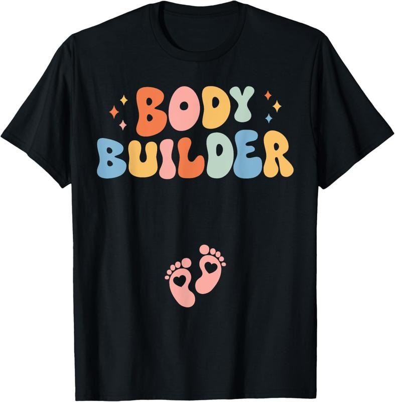 Bodybuilder Pregnancy Announcement Workout Pregnant Women T-Shirt