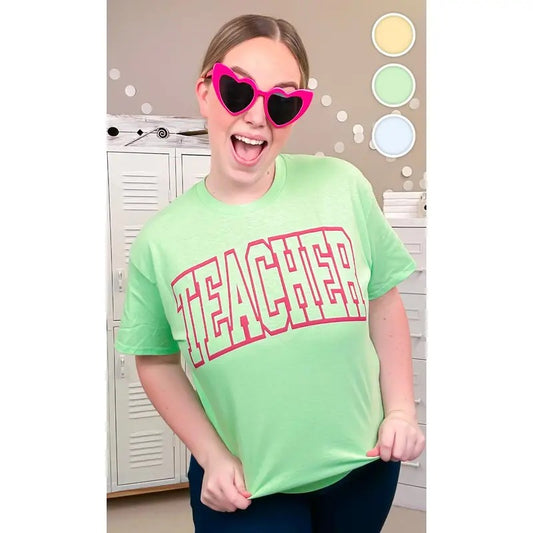 Bold College Teacher Graphic T-Shirt