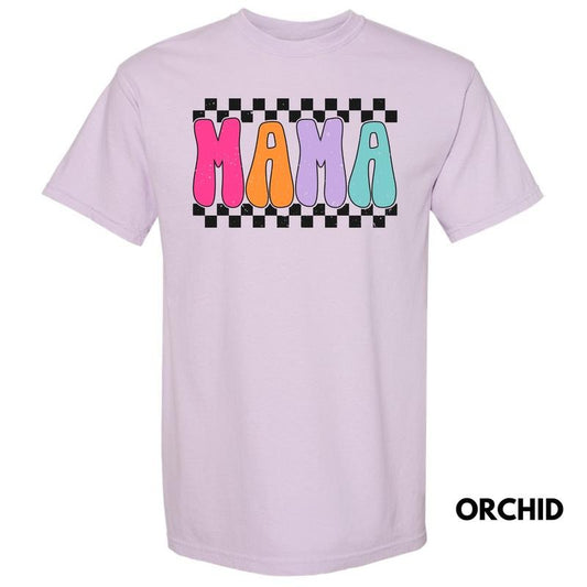 Bold MAMA Checkered Comfort Colors T-Shirt 'NLB'
